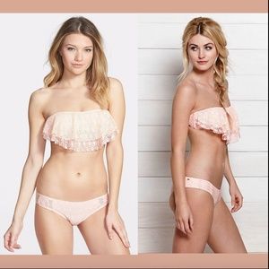 NWT Rip‎ Curl Bandeau Bikini Top + Bottom Set XS